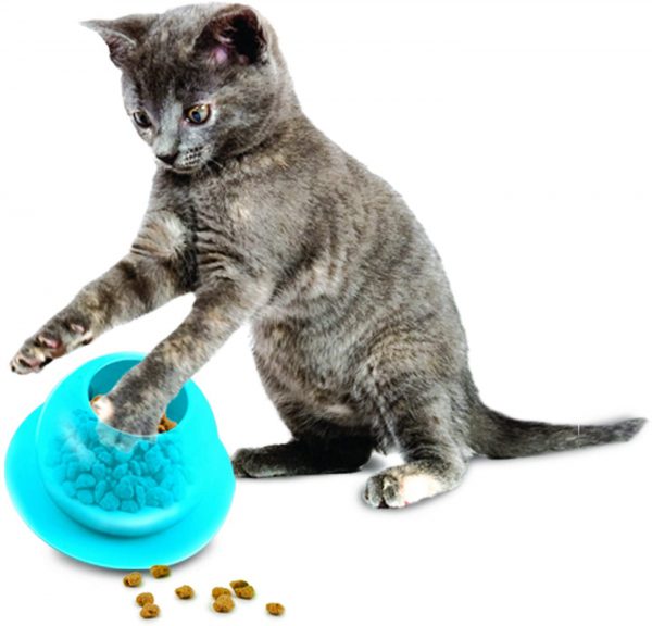 Fishbowl Treat Toy, Interactive Food Dispenser, Activity Snack Ball for Cats of All Ages